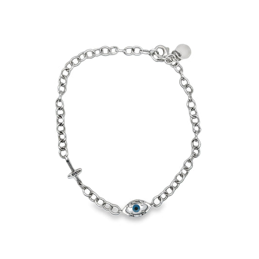 M124 Eye And Cross Bracelet