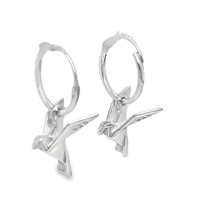 P150 Huggie Bird Earrings