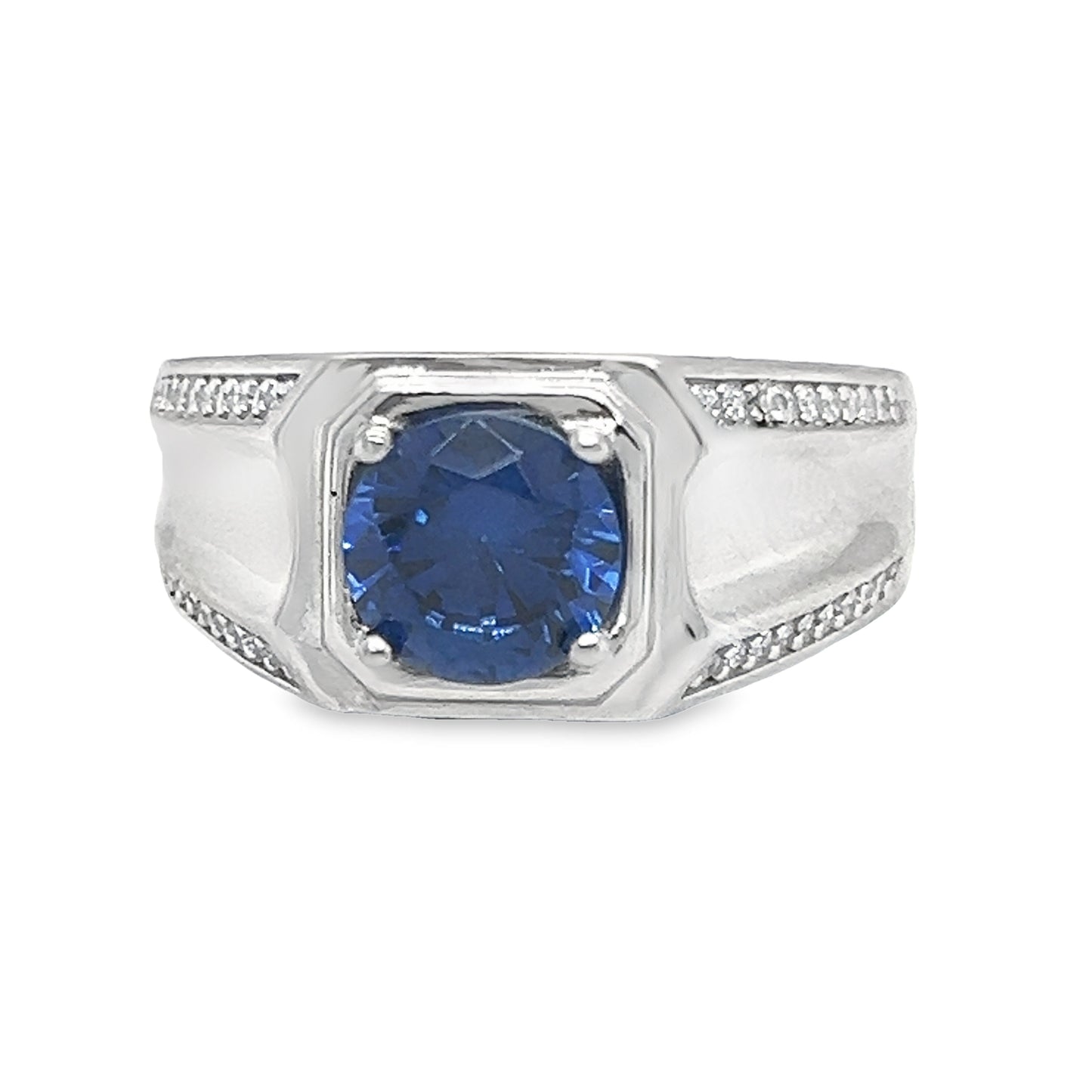 R297 Blue CZ Ring DC