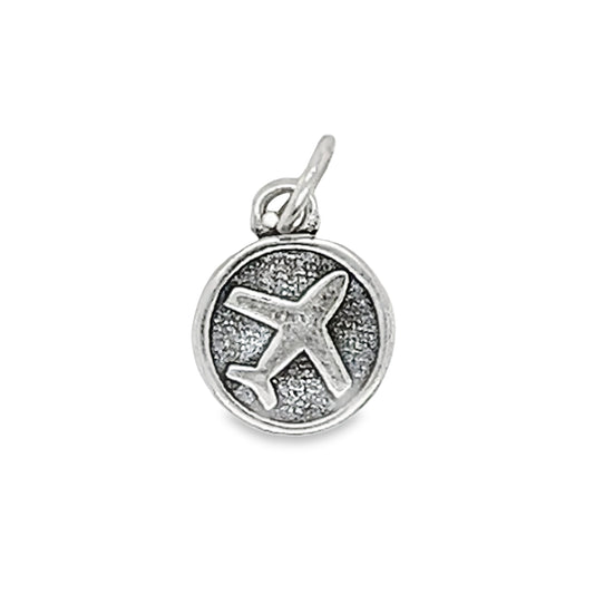 D368 Mini Circle Whit Airplane Pendant