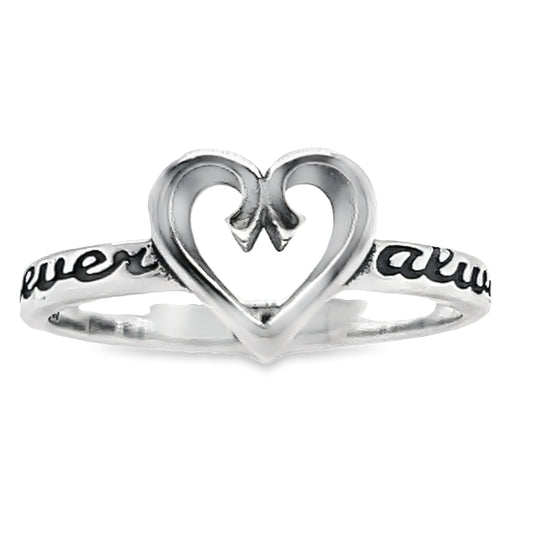 R838 Forever And Always Heart Ring