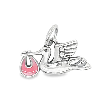 Pink Bird Charm Pendant