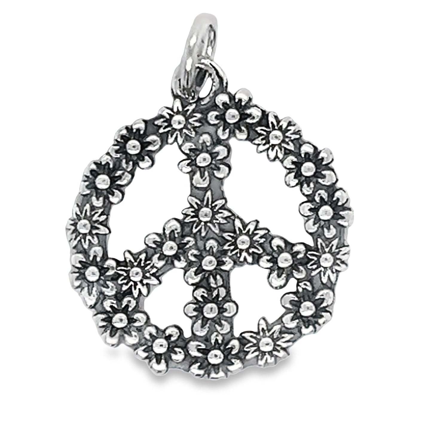 D1699 Flower Peace Sign Pendant