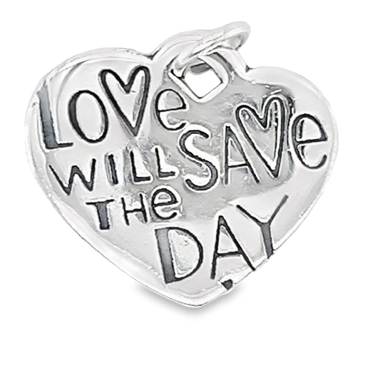 Love Will Save The Day Heart Pendant