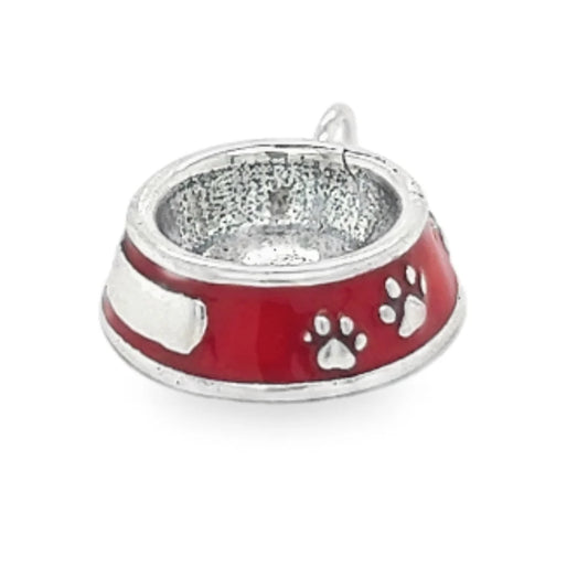 D1715 Red Paw Bowl Pendant