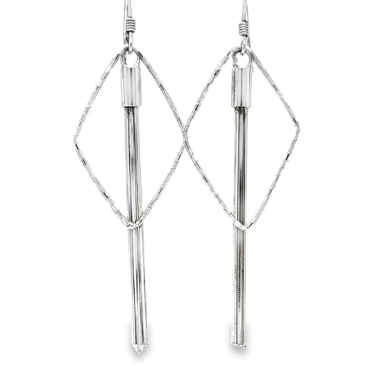 P265 Rhombus Pendant Hook Earrings