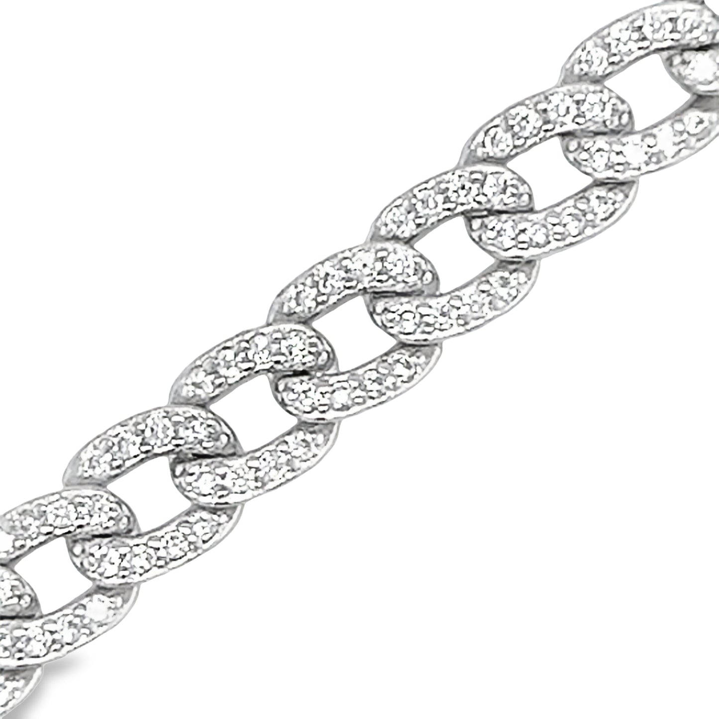 CA118 Monaco CZ Chain Necklace 8mm