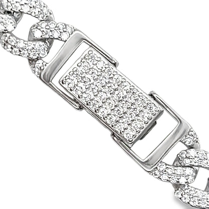 CA118 Monaco CZ Chain Necklace 8mm