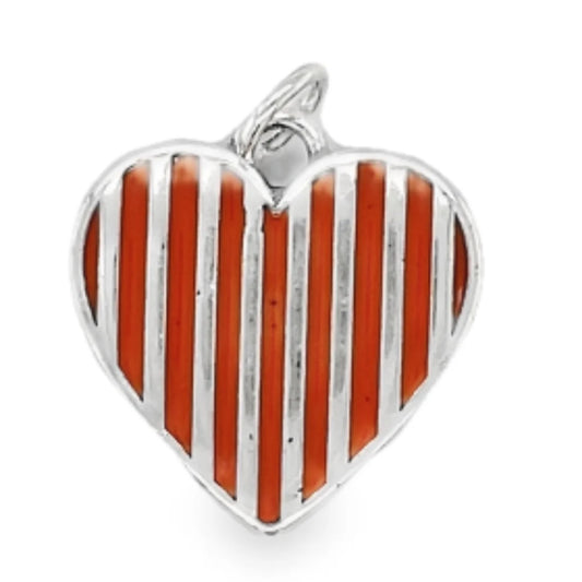 Orange Restaurant Heart Pendant