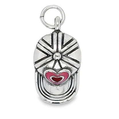 Pink and Red Heart Hat Pendant