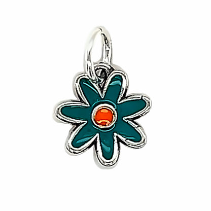 Mini Turquoise Flower Pendant