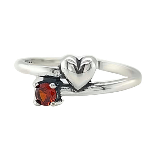 R851 Red Wrap Heart Ring