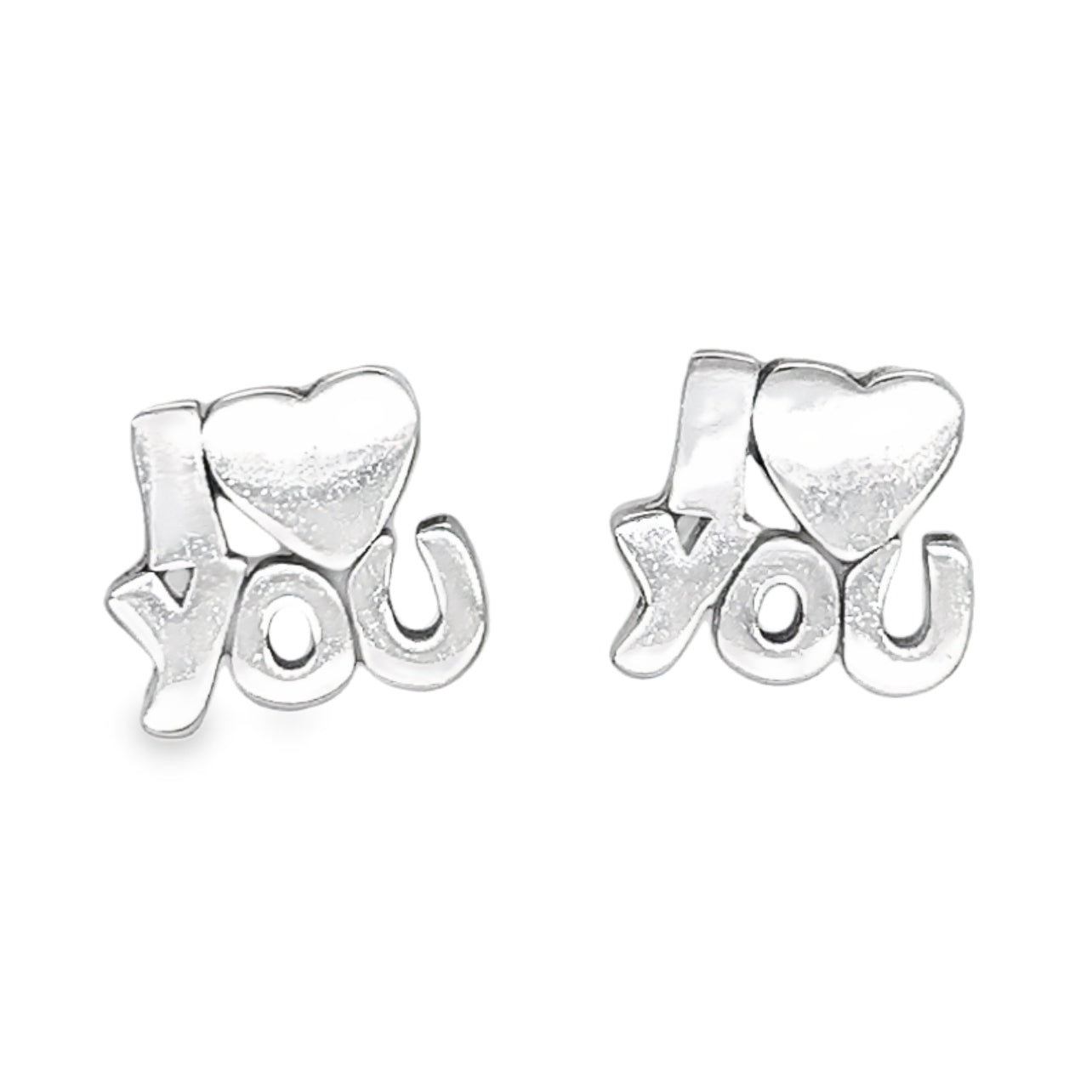 A836 I Love You Post Earrings