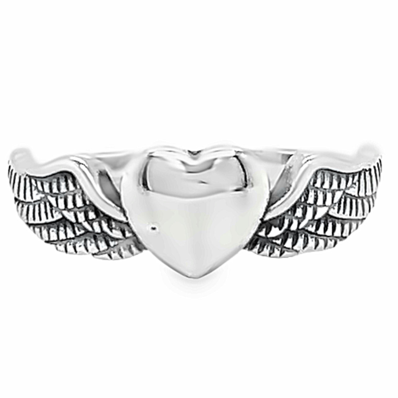 R927 Heart With Wings Ring