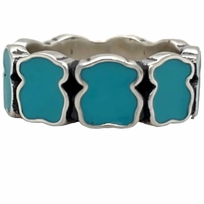 R916 Turquoise Bear Ring