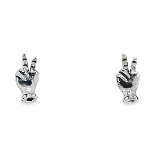 A108 Peace Sign Post Earrings