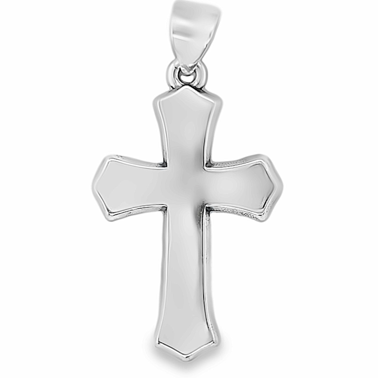 D1981 Smooth Cross Pendant 34mm