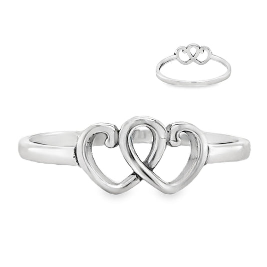 R85 Two Hearts Ring