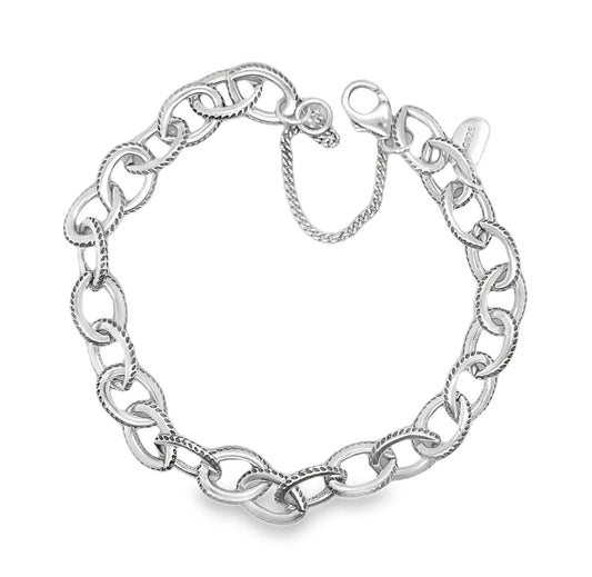 M543 Diamond Cut Charm Bracelet