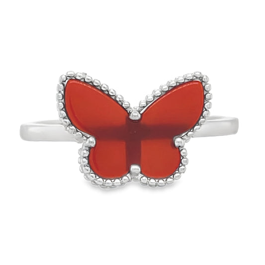 R9049 Red Butterfly  Ring