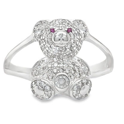 R500 Bear CZ Pave Ring