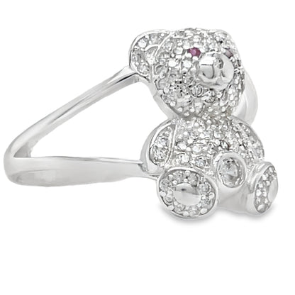 R500 Bear CZ Pave Ring