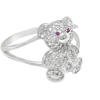 R500 Bear CZ Pave Ring