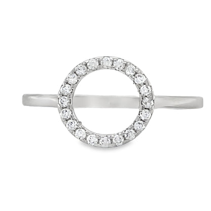 R379 Circle CZ Pave Ring