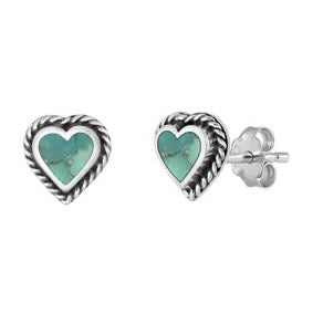 A733 HEART STONE EARRINGS