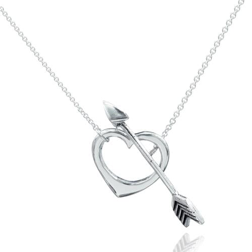 CA484 Heart And Arrow Necklace 18"