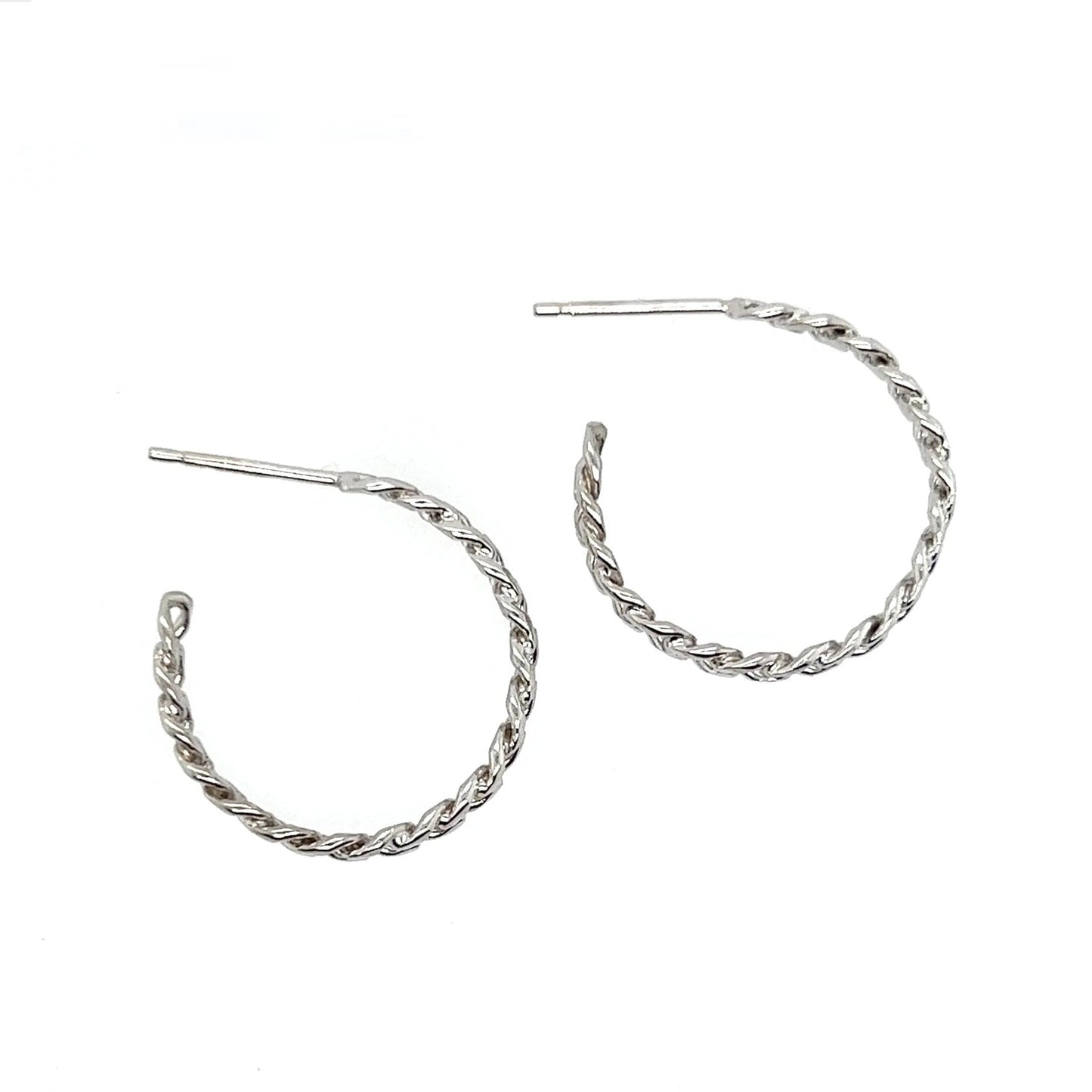 P221 Curb Hoop Earrings