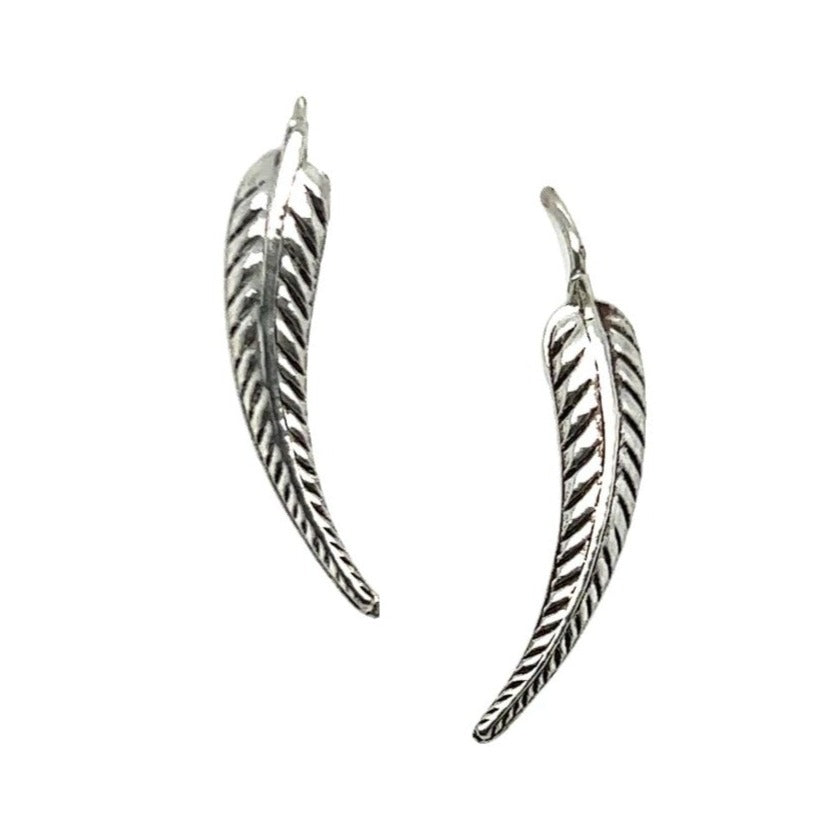 P259 Leaf Hook Earrings