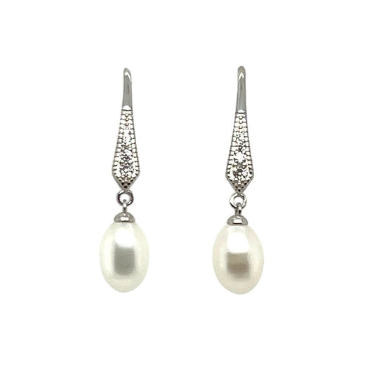 P309 Pearl Hook Earrings