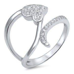 R808 Heart CZ Ring