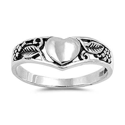 R9 Heart And Leaves Ring