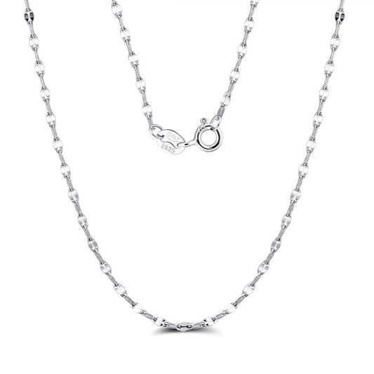 CA191 Twisted Flake Chain Necklace 1.5mm