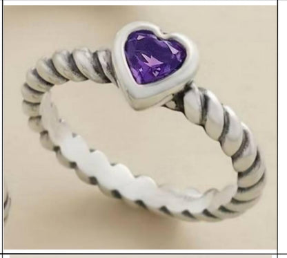 R946 Purple Heart Ring