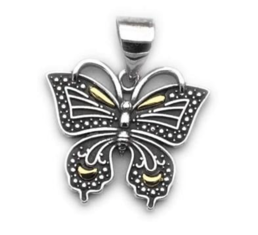 D1848 Butterfly With Gold Pendant