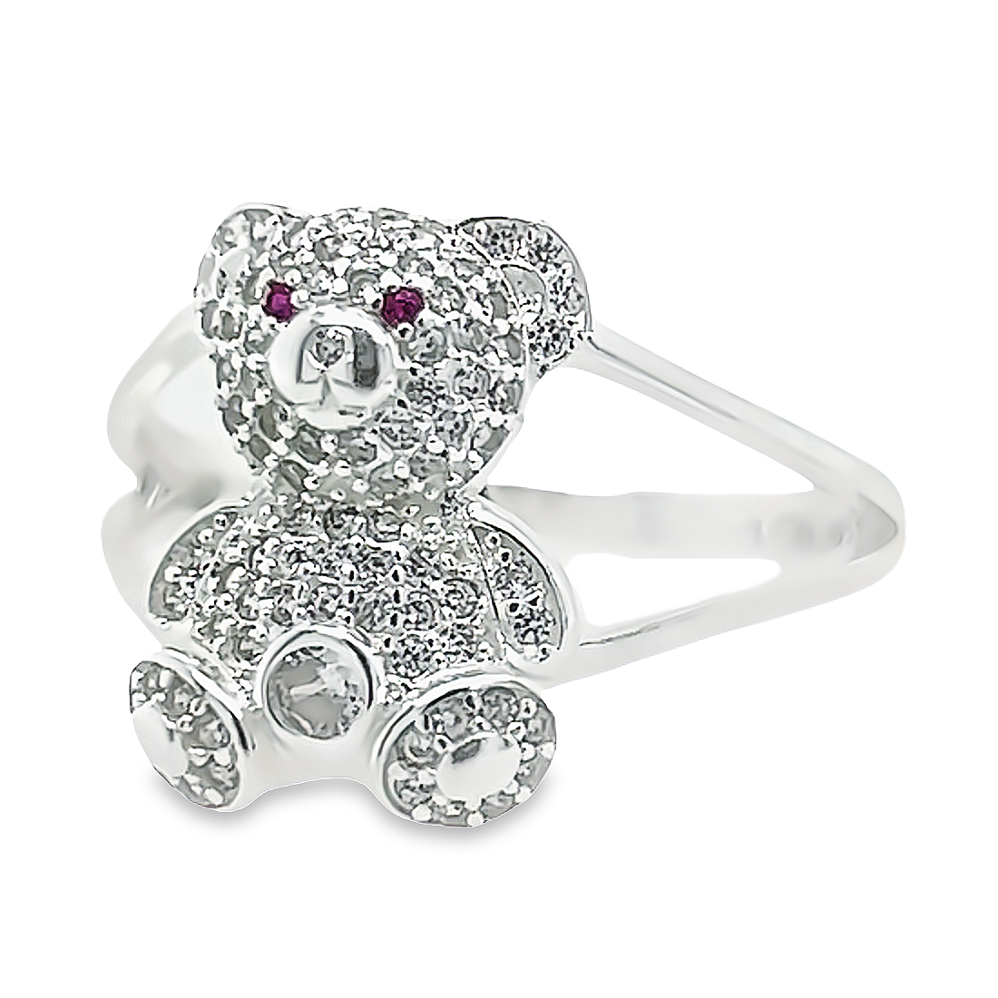 R500 Bear CZ Pave Ring