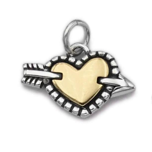 D2201 Gold Heart Arrow Pendant