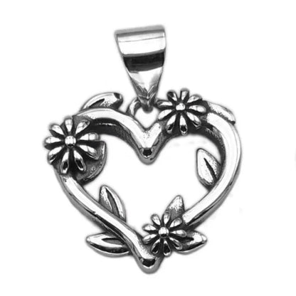 Heart Flowers Pendant