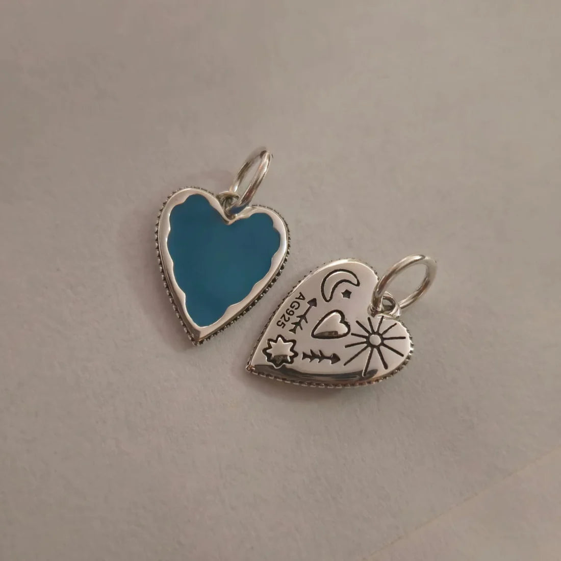 Blue Heart Charm Medium