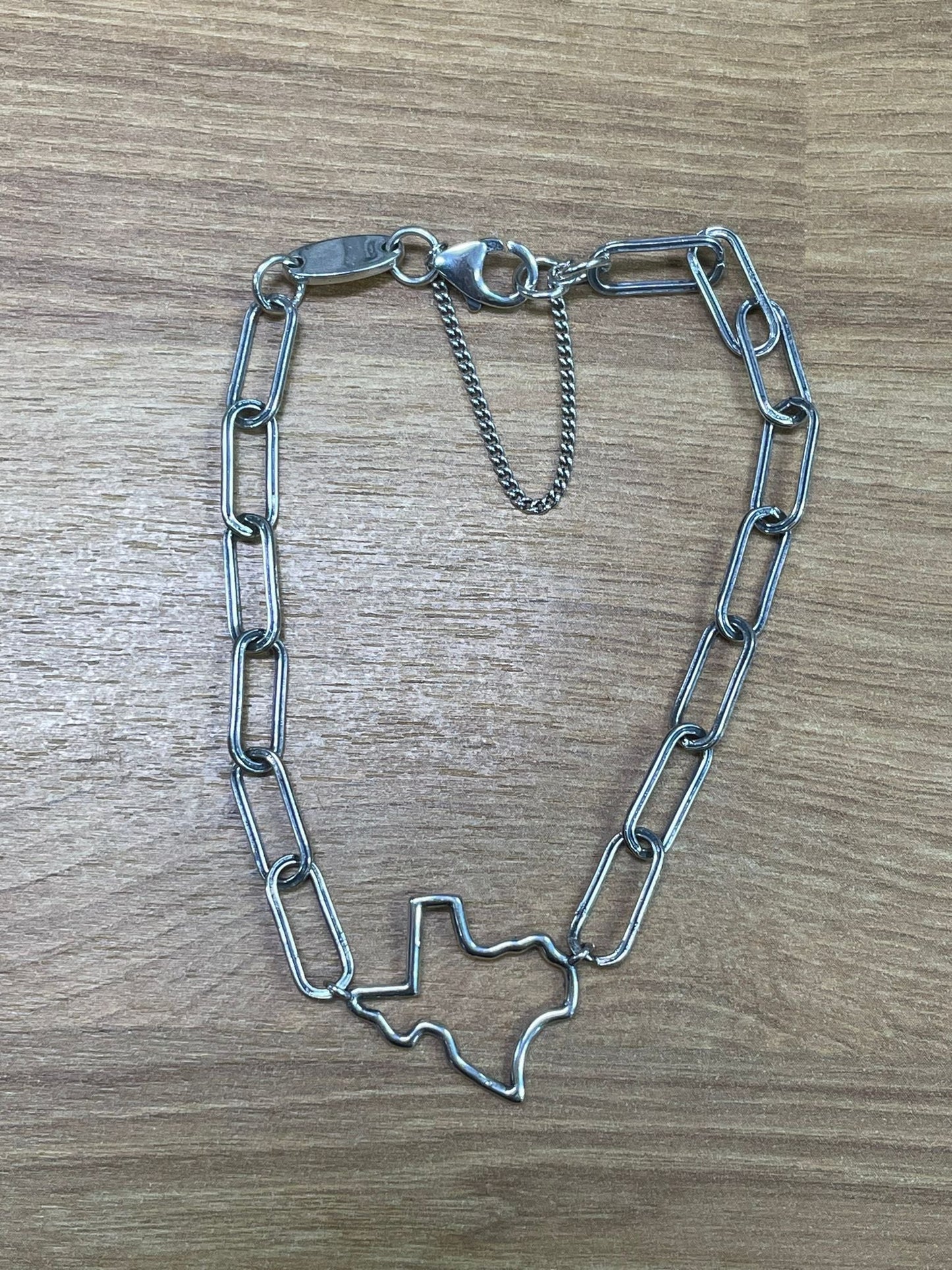 Texas Outline Paperclip Bracelet