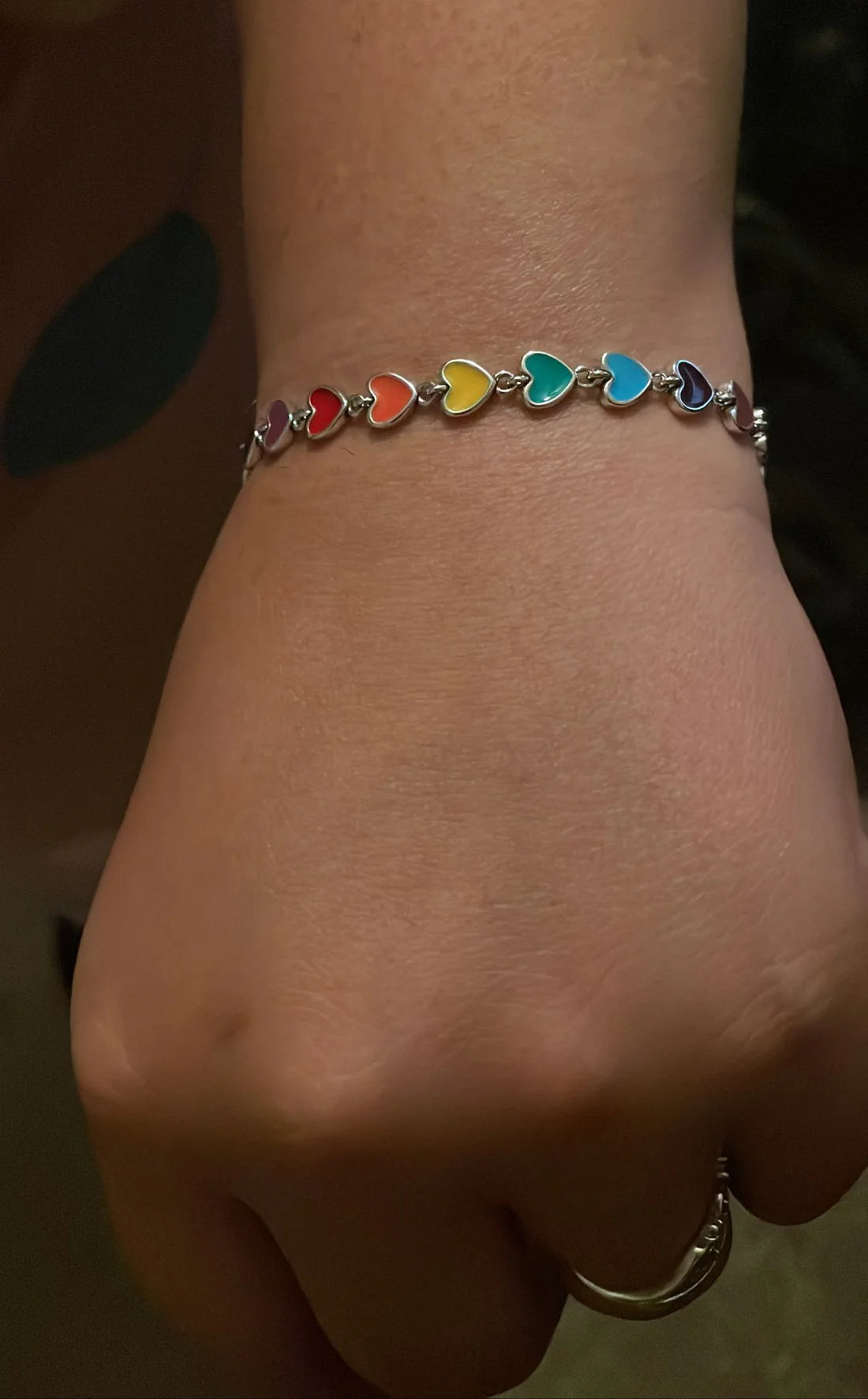 Multicolor Heart Bracelet