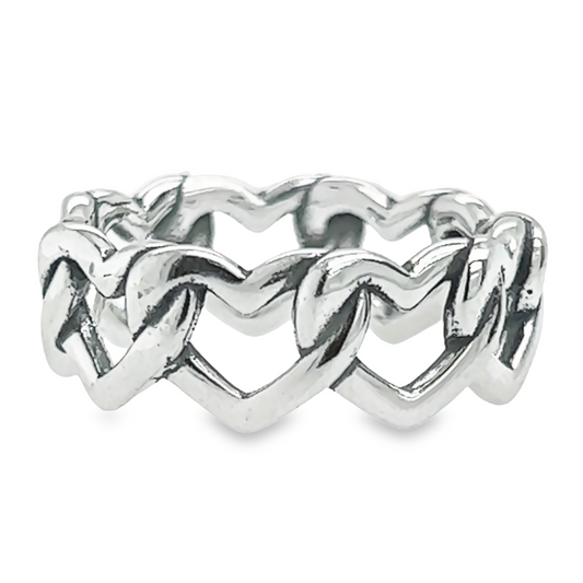 R49 Linked Heart Ring