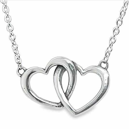 CA133 Intertwined Heart Necklace