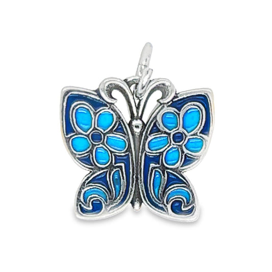 D927 Blue Butterfly Pendant