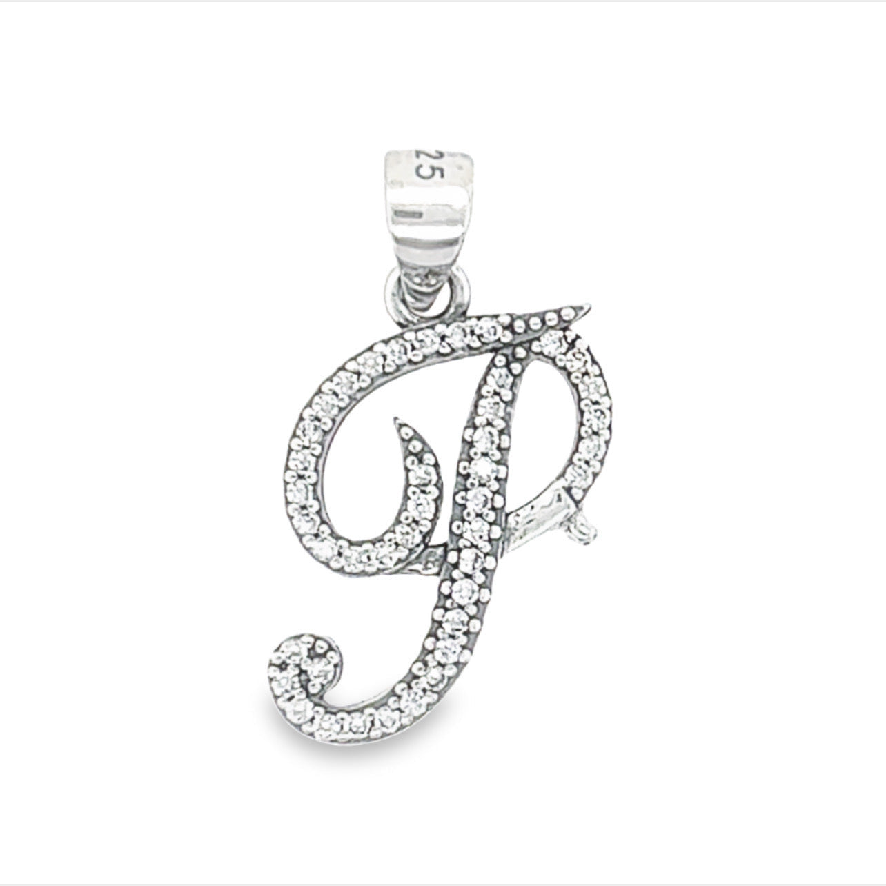 D956 Letter P CZ Pendant