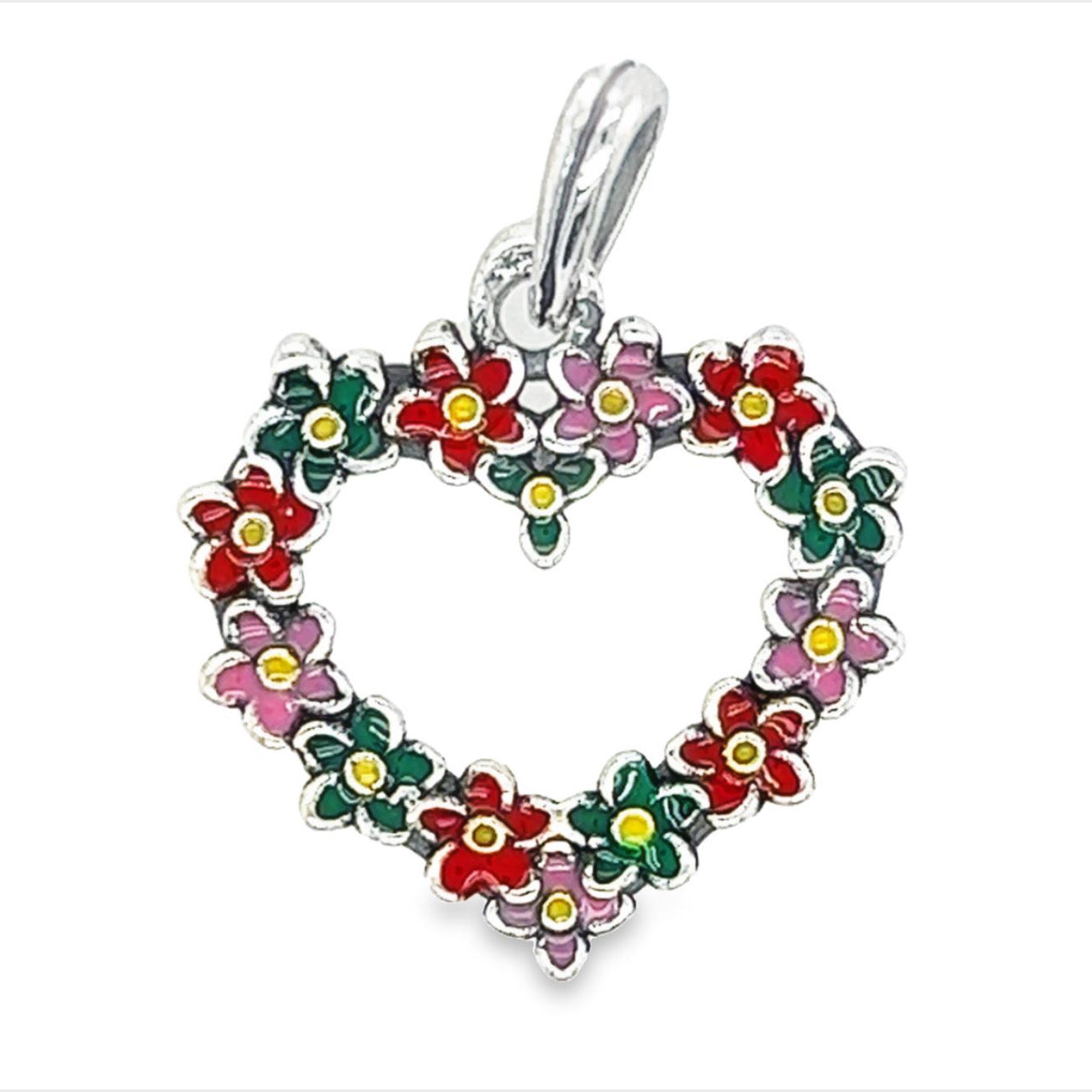 D1424 Flower Heart Pendant