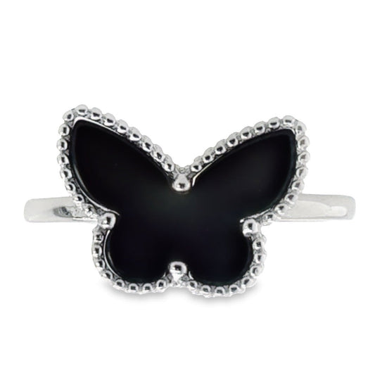 R9051 Black Butterfly Ring